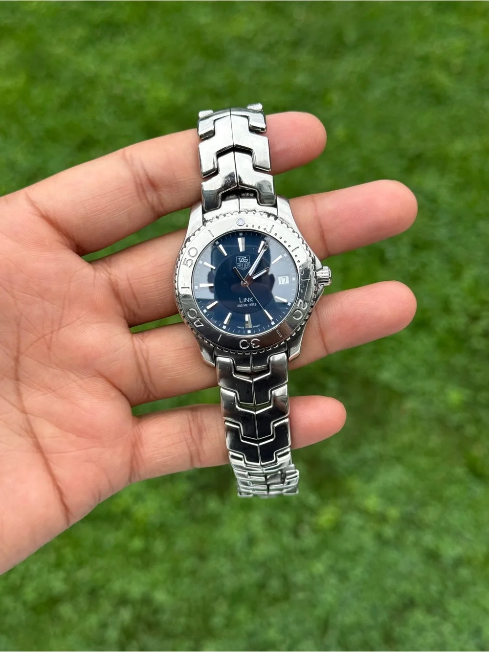 Tag heuer link Blue Swiss Quartz Diver Steel Men's Watch